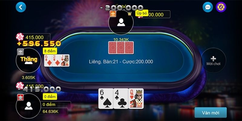 Tốc độ của mỗi ván bài Liêng diễn ra nhanh hơn Poker